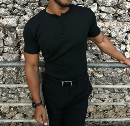 Short sleeves Henley shirt