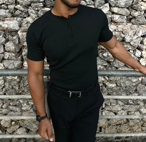Short sleeves Henley shirt