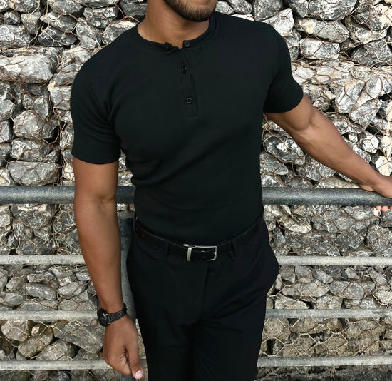 Short sleeves Henley shirt