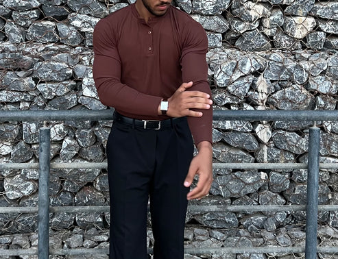 Long sleeves Henley shirt