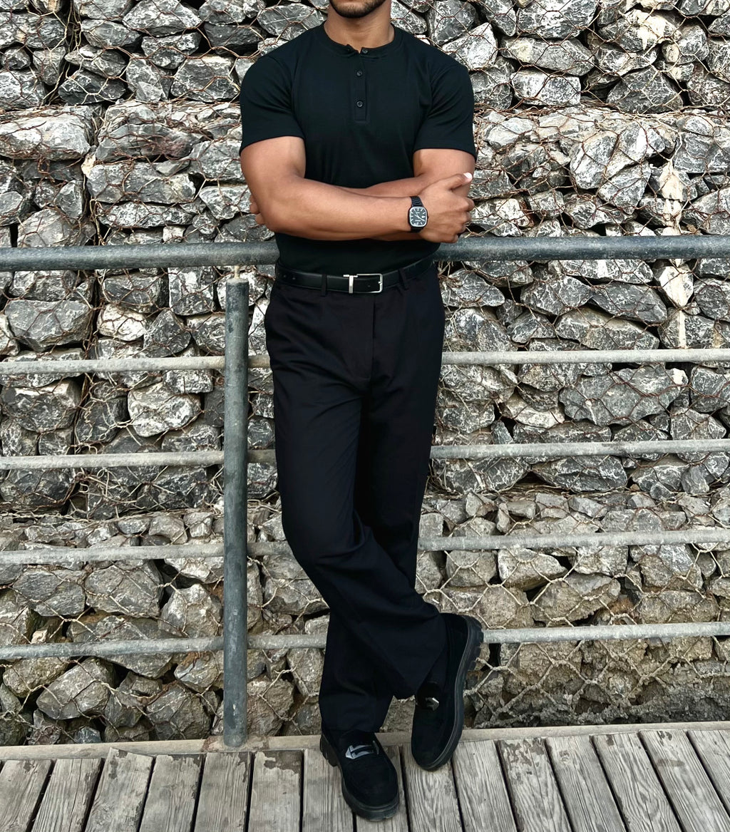 Short sleeves Henley shirt