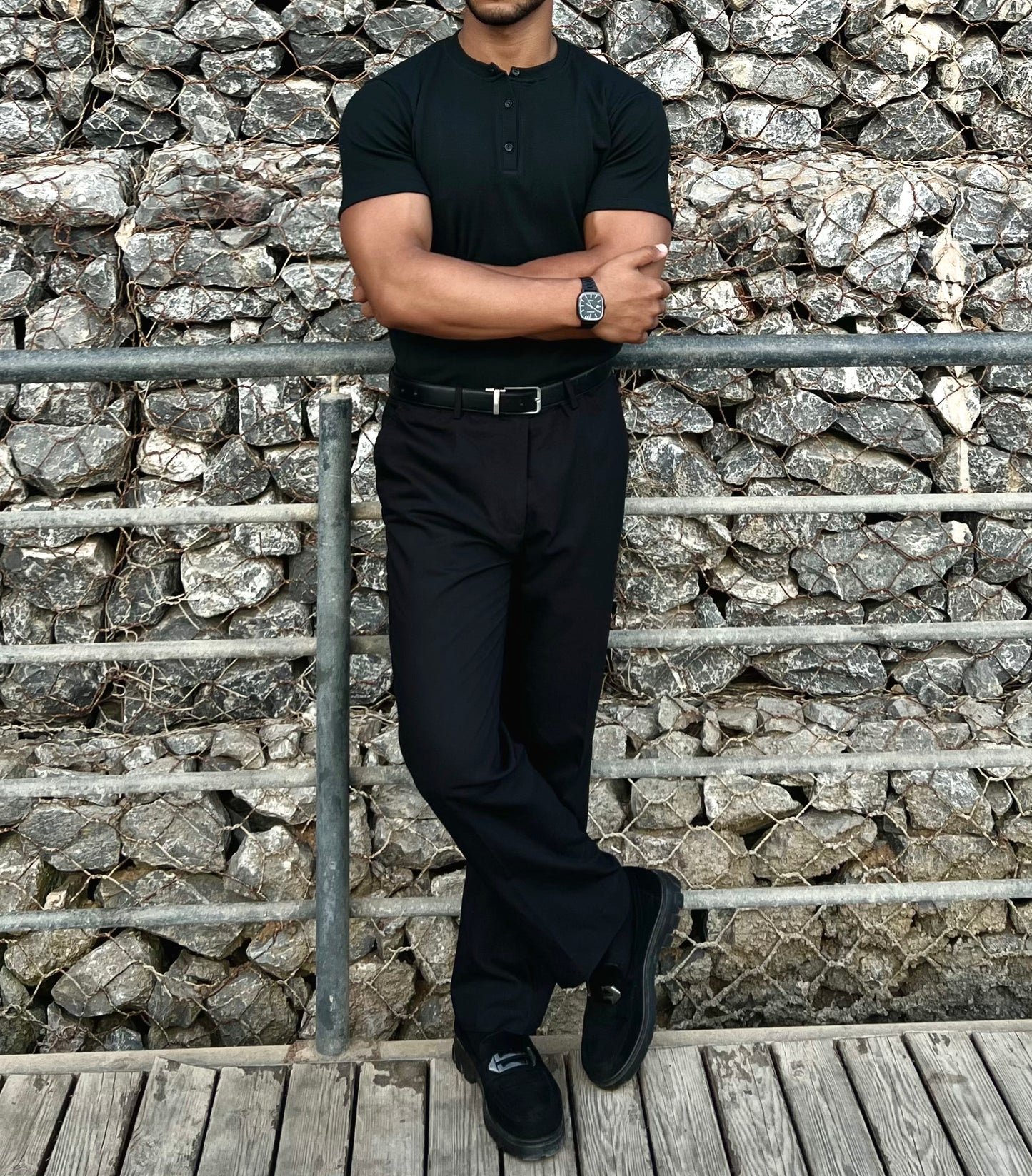 Short sleeves Henley shirt