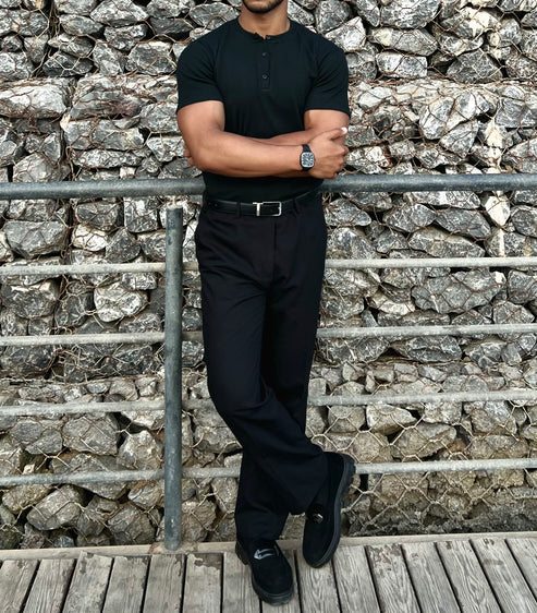 Short sleeves Henley shirt