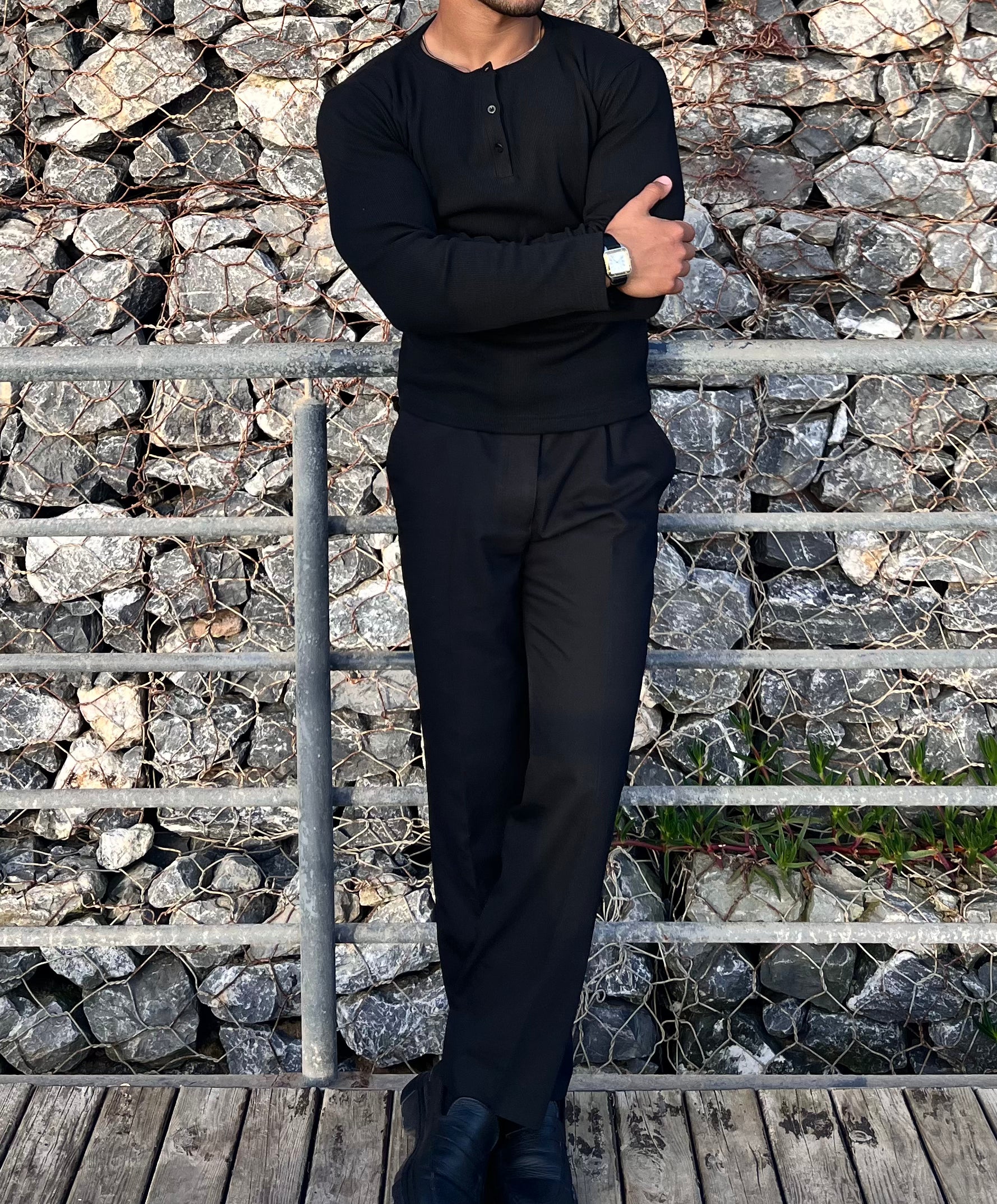 Long sleeves Henley shirt