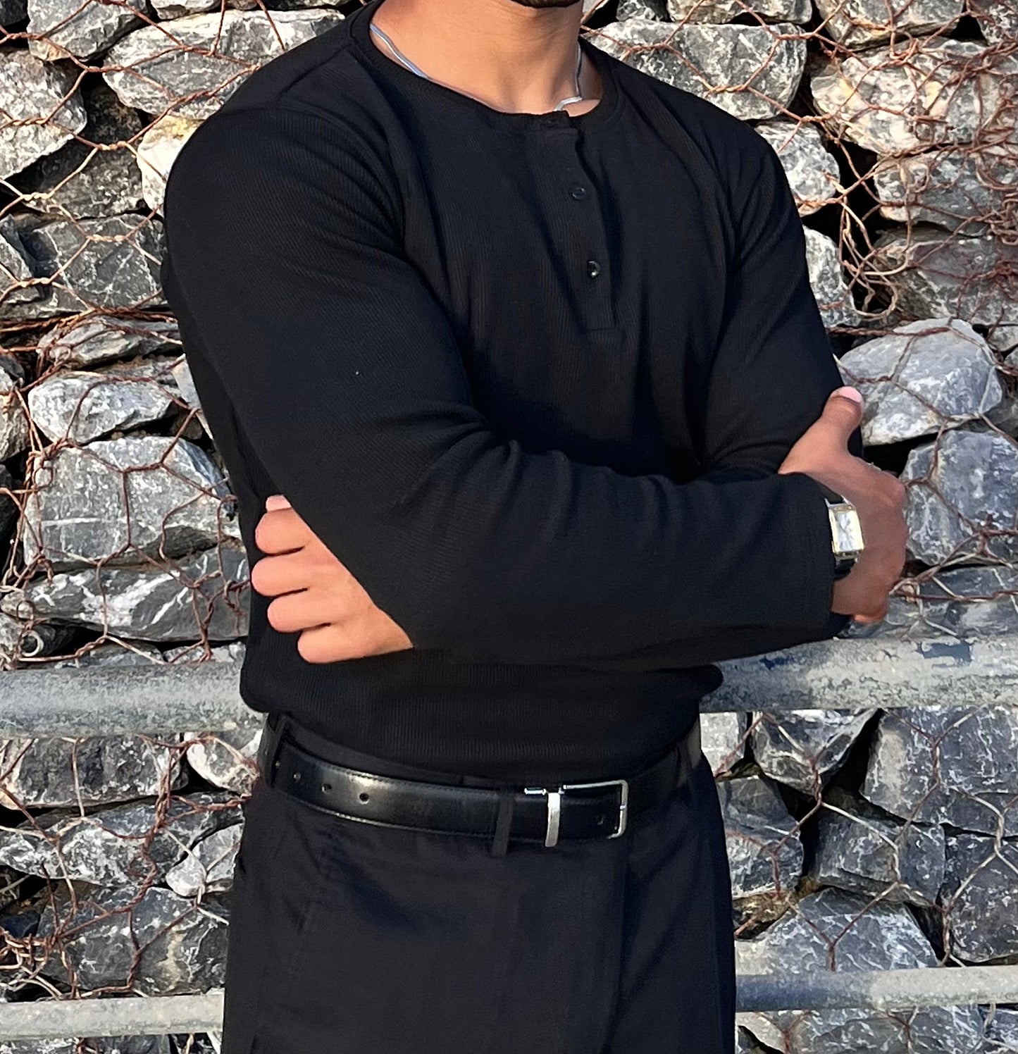 Long sleeves Henley shirt