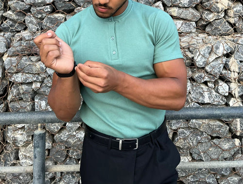 5 Short sleeves Henley shirt