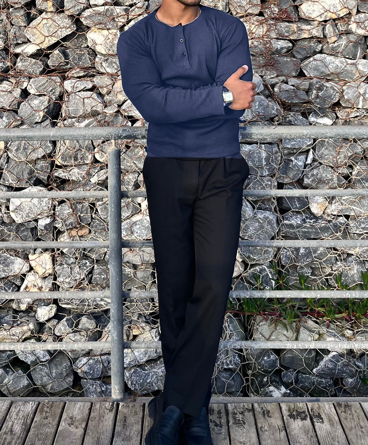 Long sleeves Henley shirt